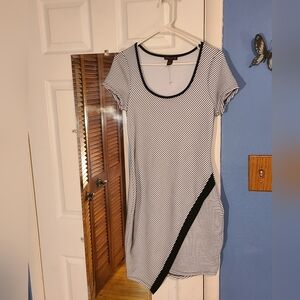 Striped Black and White Dress